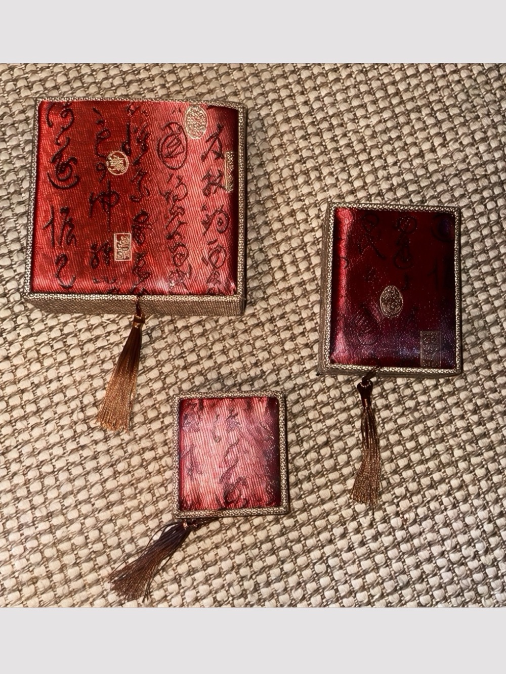 Bundle 3 Asian gift boxes, Trinket box, Candy box, Lined. - Picture 2 of 10